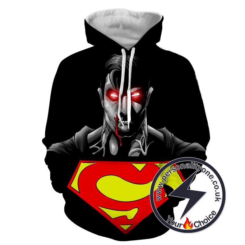 Superman Dark Logo - Superman Sweat Shirt - Superman Hoodies